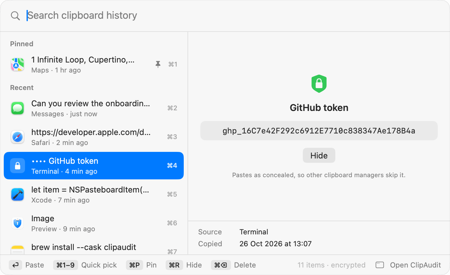 The same token revealed